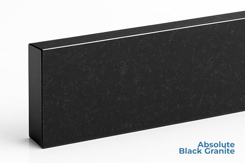 Image of Bathroom Vanity Sink Backsplash /Sidesplash (Absolute Black Granite, 4 inch x 48 inch)