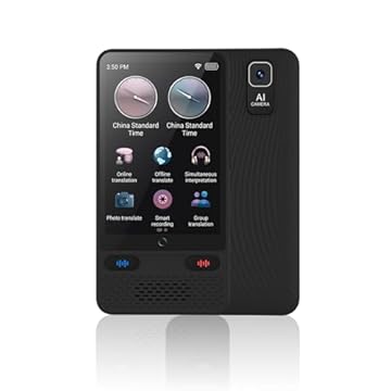 Dispositivo tradutor de voz inteligente com ChatGPT sem necessidade de WiFi, interpretação simultânea, gravação inteligente de vídeo musical, suporte 138 idiomas para viagens ao exterior,