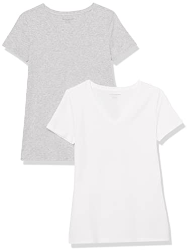 Image of Amazon Essentials Women's Regular-Fit Short-Sleeve V-Neck T-Shirt, Multipacks