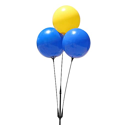 Image of BalloonBobber - Weatherproof Reusable Balloon Triple Cluster Pole Kit - Helium Free Plastic Outdoor Balloons