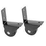 Alipis 2 piezas Ruedas Giratorias para Muebles y Maletas Marco de Acero Resistente Alta Capacidad de Carga Ruedas de Repuesto para Carros y Equipaje Duraderas y Prácticas Color Negro
