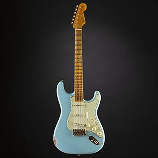 Fender Limited Edition ’62 Stratocaster Relic MN Faded Aged Daphne Blue #CZ554084 – Guitare Électrique Personnalisée - Les Beatles, Paul McCartney, John Lennon, RIngo Starr, George Harrison Fender Limited Edition '62 Stratocaster Relic MN Faded Aged Daphne Blue #CZ554084 - Guitare Électrique Personnalisée – Image 2