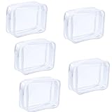 ✈ Gran cantidad y gran capacidad: Hay 5 bolsas de viaje transparentes con un tamaño de aproximadamente 20 x 18 x 12 cm. Hay suficiente espacio para almacenar nuestros artículos para cumplir con diferentes requisitos para diferentes propósitos.