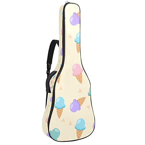 Housse de guitare électrique crème glacée colorée avec double bandoulière