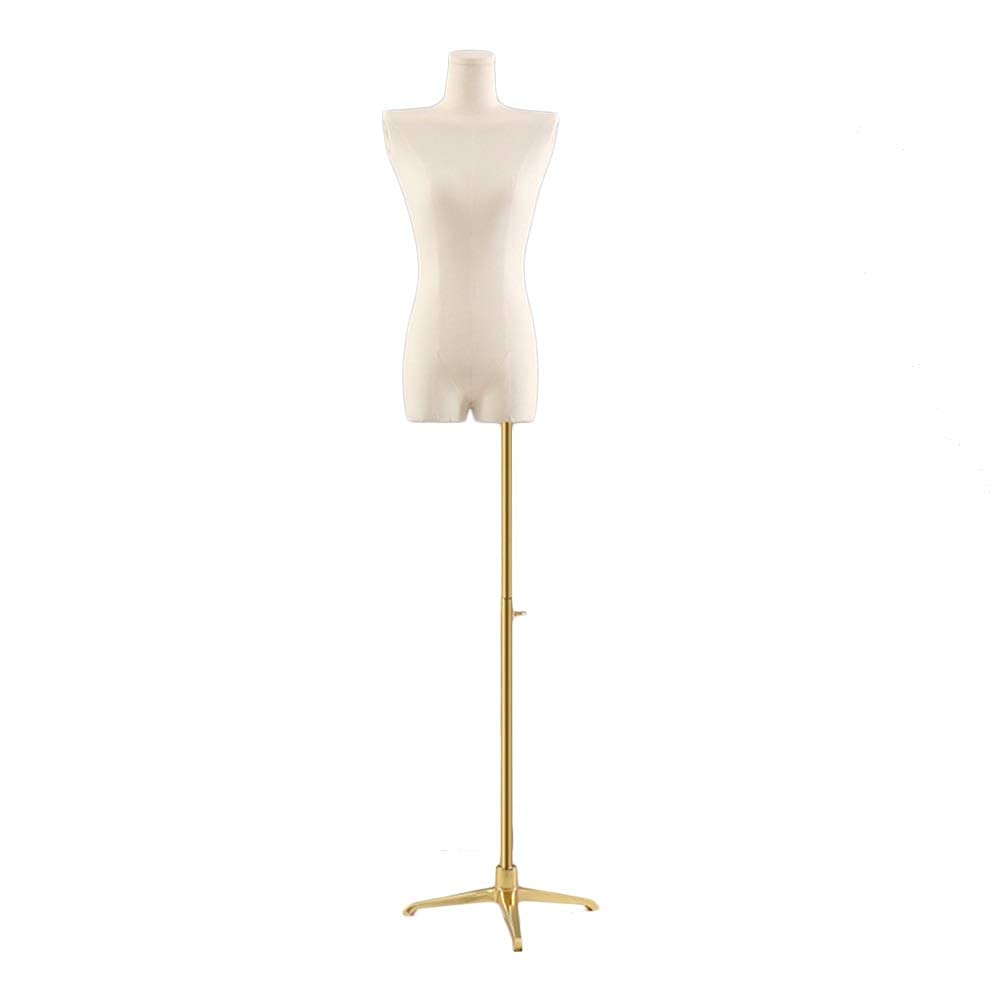 Buy Female Mannequin Gold Upper Body Mannequin with Flat Shoulders & Split Leg Design, Display