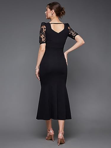 Image of Miss Chase Women's Sleeveless Collared Bodycon Above-Knee Polyester Dress