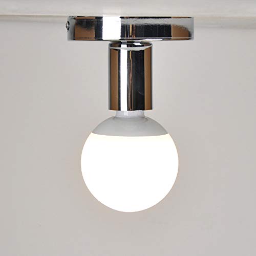 Mengjay Retro Industrial Lámpara de techo,Techo de Metal Lámpara para cocina Dormitorio Balcón Barra de pasillo E27 Luminaria de techo,Plata