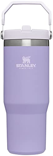 STANLEY IceFlow Stainless Steel Tumbler - Vacuum Insulated Water Bottle for Home, and Car Reusable Cup with Straw Leak Resistant Flip Cold for 12 Hours or Iced for 2 Days, Lavender, 30 OZ / 0.89 L