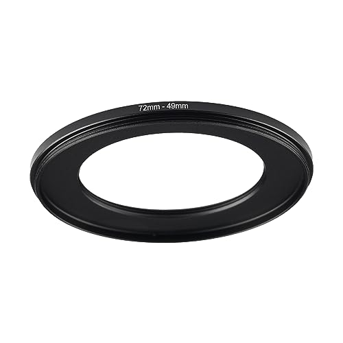 72mmから49mmステップアップリングフィルターアダプターブラックメタルステップアップアダプターリング全ブランドUVCPL NDカメラレンズフィルターステップダウンリング(72mm-49mm)