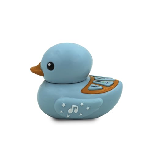 Image of Genie's Toy Bus Musical Learning Duck - Blue Color I Interactive Educational Toy with Lights and Sound I Fun Educational Learning Toys & Games I Portable Travel Art Toy for 4+ Months Kids