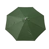 Baldacchino di ricambio per ombrellone da 2,7 m e 300 cm, copertura impermeabile per terrazza, giardino, piscina, baldacchino, bianco, 6 stecche – 2 m