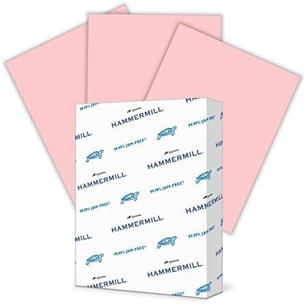 Hammermill Colored Paper, Pink, 20lb, 8.5x11, 500 Sheets (Pack of 10)
