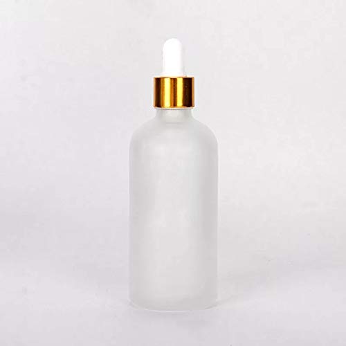 JARBAZAAR (SET OF 6 BOTTLES) 100ML CLEAR FROSTED GLASS DROPPER BOTTLE Empty Refillable Oil Dropper Bottles Cosmetic Sample Container Jars with Glass Eye Dropper 100% leak proof-image-10