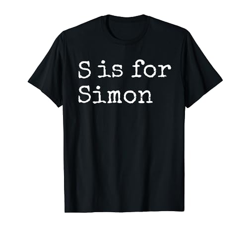 Personalizado S es para Simon Name Student Kindergarten Camiseta