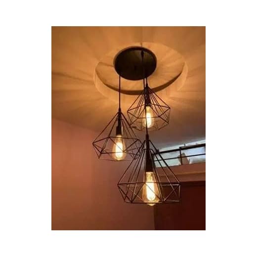 DENICRAAS Hanging Pendant Ceiling Cluster Chandelier Light For Home Decoration Indoor balcony dining room, bedroom, living room, bar, restaurants, study room, aisle,,coffee shop With LED Filament Bulb