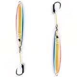 Palomar Fishing Flat Side Ocean Jig Fast Vertical Deep Drop Lure | MUSTAD Hook-Owner Ring | Kevlar A