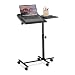 Produktbild Relaxdays Laptoptisch, höhenverstellbar, mit Rollen, neigbare Tischplatte, PC Tisch, HxBxT: 6585 x 61 x 40 cm, schwarz