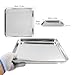 Biugaaufai 2 Pack Square Stainless Steel Surgical Tray, 12 x 12 Inch Surgical Trays, Stainless Steel Medical Trays for Lab Instruments Organizer, Lab, Tattoo, Dental