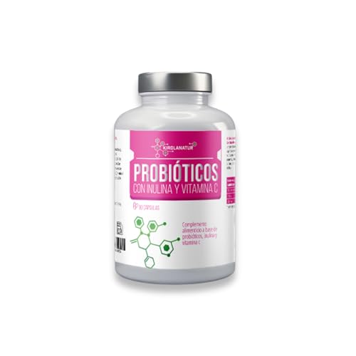 Probióticos con Inulina y Vitamina C - Apoyo Digestivo, Inmunidad y Bienestar Intestinal - Alta Concentración, 15 Cepas, 10.000 Millones Ud Formadoras de Colonias - 90 cápsulas | KIROLANATUR