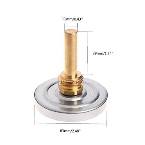 zalati Thermometer mit 63 mm Zifferblatt, horizontales Aluminium-Temperaturmessgerät für Flüssigwasser, Öltank