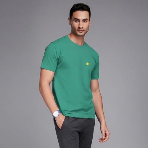 Image of AMUL COMFY Men's Cotton Plain Round Neck Half Sleeve Casual T-Shirts