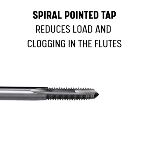 Image of Drill America m5 x .8 High Speed Steel 2 Flute Spiral Point Tap, DWT Series (Pack of 4)