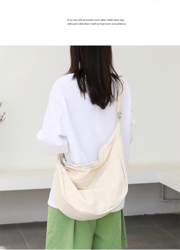 Image of Nylon Crescent Crossbody Bag for Women Men Casual Tote Handbag | Nylon