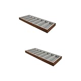 LIFKOME 2 Piezas Placa De Almacenamiento De Gafas De Sol Sobre Las Gafas De Sol Bandeja De Almacenamiento De Gafas De Sol Rejillas Pulseras De Brazalete Azul Difusor Para Coche Bambú