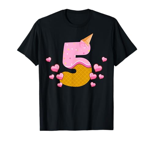 Helado para niños - Niñas y niños - 5 años - Cumplen cinco años Camiseta
