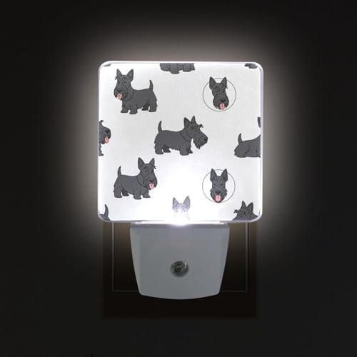 Lámpara nocturna LED para niños Aslsiy perro Terrier escocés miniatura 3