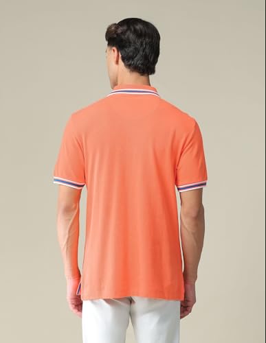 Image of U.S. Polo ASSN. Solid Slim Fit Polo T Shirts for Men - 100% Cotton, Half Sleeves Mens Tshirt