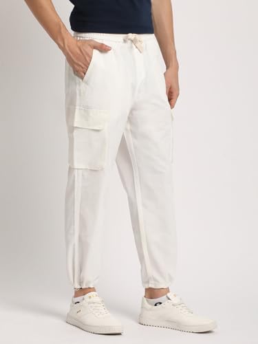 Image of Men's Navy Slim Fit Casual Cargo