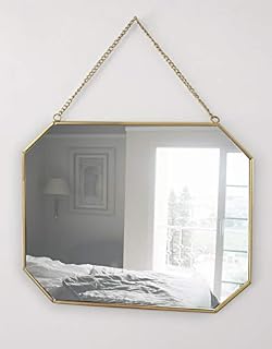 GreyZouq Gold Coloured Rectangular Small Wall Mirror