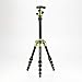 MeFOTO BackPacker Classic Lightweight 51.2" Aluminum Travel Tripod Kit w/Case, Twist Locks, Double Action Ballhead w/Arca Swiss Plate - Green (A0350Q0G)