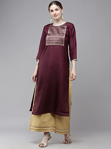 Image of INDO ERA Women's Cotton Straight Fit Straight Kurta