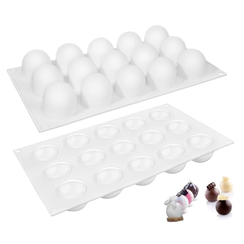 LIGIGWASH 2 Piezas Molde Para Mousse Pastel Redondo Horneando Hornear Esfera Postre Mini Francés Accesorio Manteca Molde De Chocolate De Silicona Trufa Disco Pelota Gel De Sílice