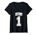 Femme Tiffany Supporter Numéro 1 Biggest Fan T-Shirt avec Col en V