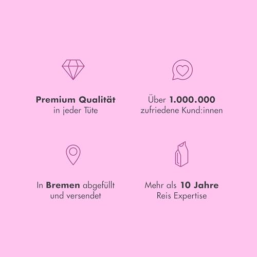 Foto von REISHUNGER Jasmin Reis, Premium Langkornreis - 1,8 kg (3 x 600 g) - Sorte: Thai Hom Mali Duftreis - erhältlich in 600 g bis 9 kg – 100% Sortenrein