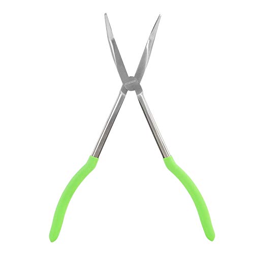 Oemtools 22622 11 Inch Long Nose Pliers, 45 Degree Pliers, Needle Nose Pliers, Bent Long Nose Pliers Access Tight And Awkward Spots, Improved Grip, Color May Vary #TOP4