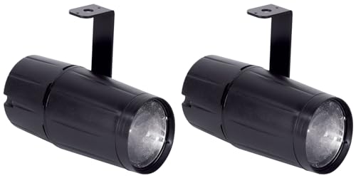 Audiosavings Bundle: (2) American DJ PINSPOT LED II 3W Compact Cool White LED Pinspot Stage Lights