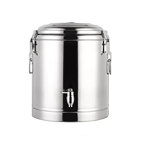 SBCGFY Cubo térmico, cafetera y dispensador de Bebidas Calientes, hervidor de Agua Caliente de Acero Inoxidable para Uso doméstico, Comercial y de Catering, con Tapa y(con Grifo 100L)