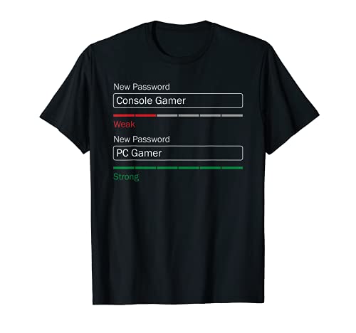 Funny PC Vs Console Gaming Tshirt Gamer Joke Meme Gift Maglietta