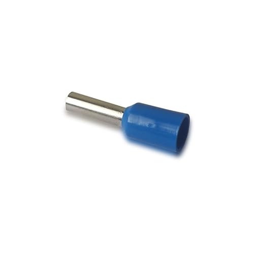 Ukcable-Ties Blue Cable Cord End Terminals 2.5Mm² Single Entry Bootlace Ferrules - (Pack Of 50)