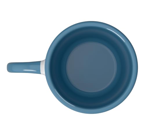 Taza de cerámica divertida azul/blanco 11oz miniatura 4