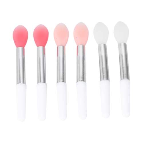 IWOWHERO Firm Makeup Brushes Set 6 Pack Silicone Lip Brush Lipstick Applicator Makeup Tool Kit