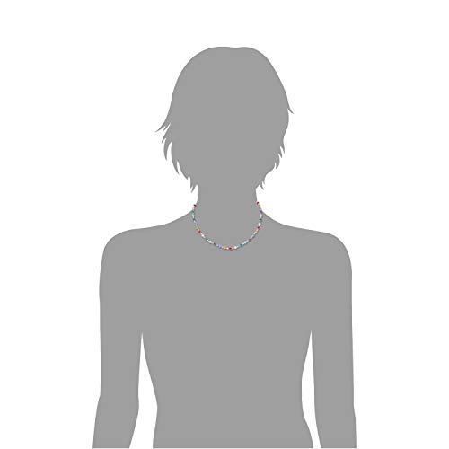 Ltc Designs Austrian Crystal Multi Color Beaded Choker Necklace, 14" + 3" Extender For Men,Women,And Teens #TOP1