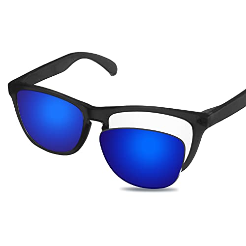 Image of 100% Precise-Fit Replacement Sunglass Lenses Compatible with Oakley Frogskins OO9013 55mm
