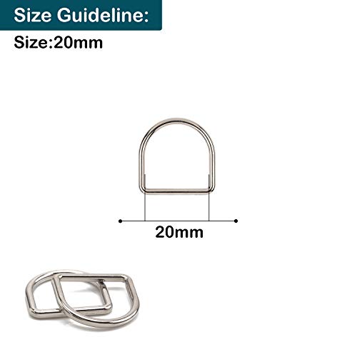 Trimming Shop Welded Metal D Ring Buckles, Durable Fastener Buckles Adjusting Loop Clasp for Webbing Strap Purse, Pet Collars - Image 2