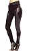 Lotsyle Womens Faux Leather Joint Leggings High Waist Stretch Panel Black Pants-S
