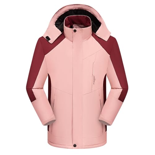 Shffuw Poncho Chubasqueroimpermeable Hombre Lluvia Chaqueta deportiva de manga larga de tamaño con capucha de para exteriores para primavera y otoño para mujer, Chubasquero Niñas (Pink, L)